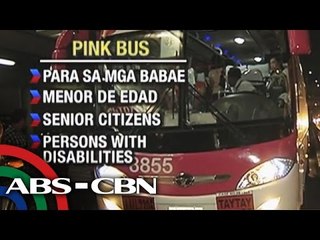 The pink bus is only for women, elderly, kids