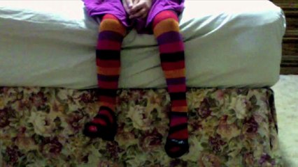 Cute Kid Dancing in Tights with Cat, Music Video