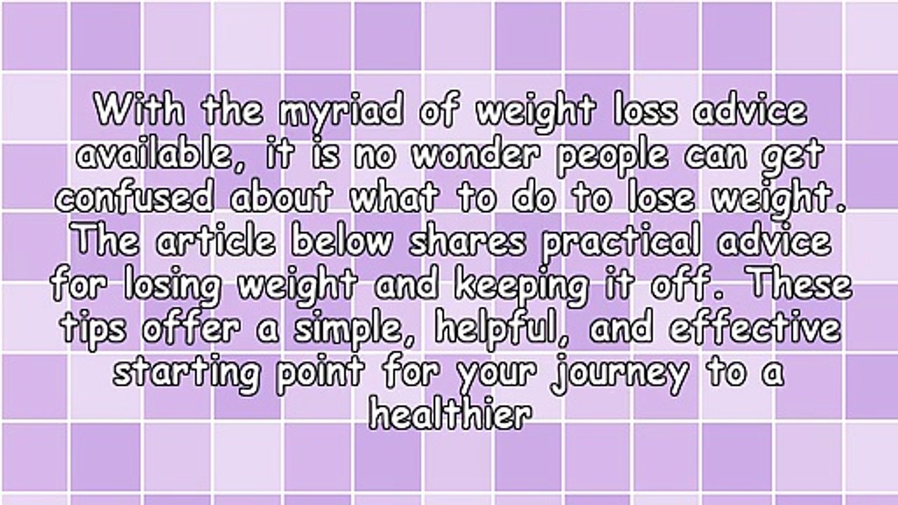 Losing Weight Can Be Easy To Do