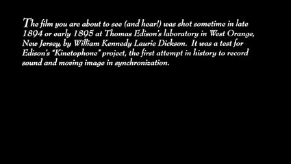 The Dickson Experimental Sound Film (1895)