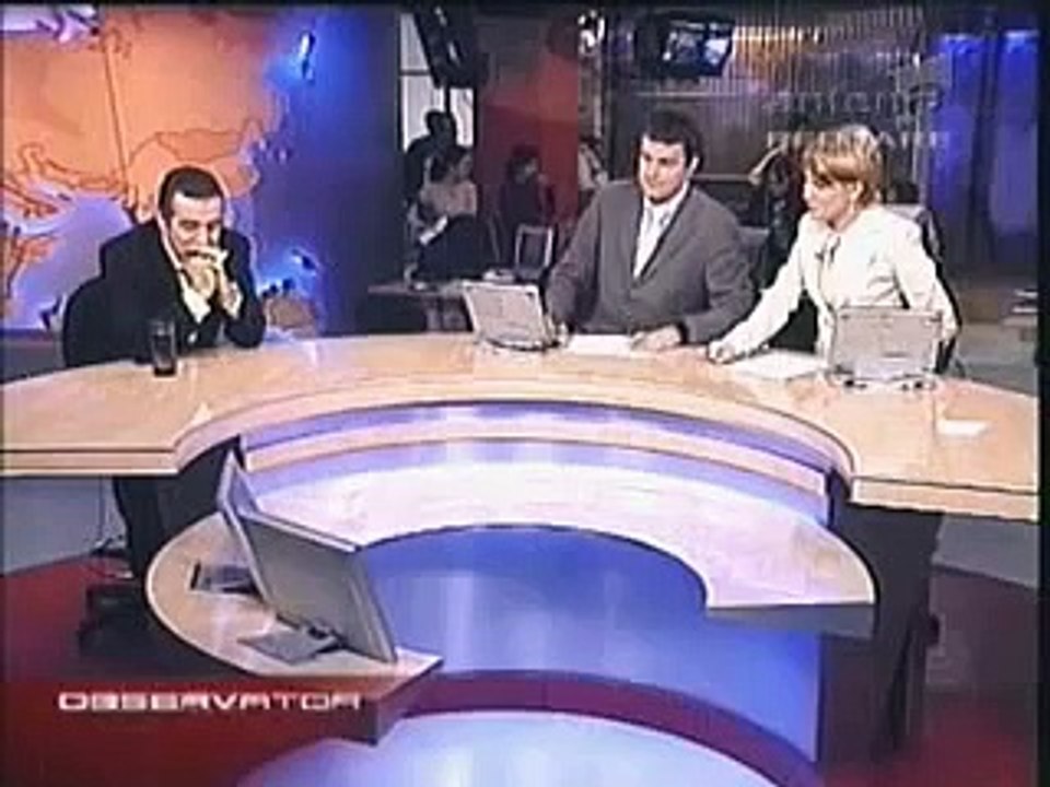 Gigi Becali pe platoul de filmari Observator, Antena 1