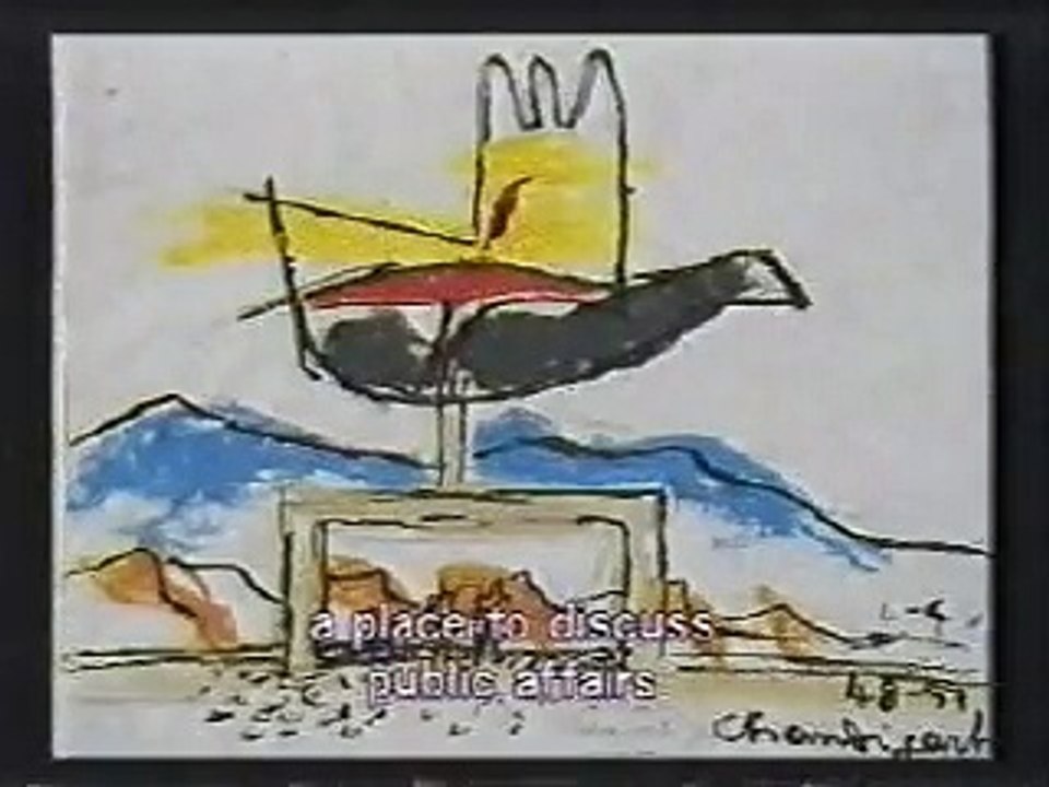 Le Corbusier's Interview on philosophy behind Open Hand Monument