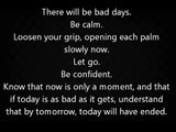 Instructions For A Bad Day - Shane Koyczan Poem - Lyrics On Screen