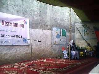 Muhammad Ans Rizwan is reciting a poem Allah is One