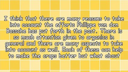 Organic Cleansing & The Efforts Of Philippe Van Den Bossche