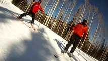 Guy Skiing for First Time Doesn't Know How to Slow Down!