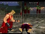 Tekken 3 PS1 vs. Arcade