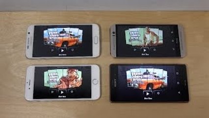 GTA San Andreas Samsung Galaxy S6 vs. iPhone 6 vs. HTC One M9 vs. Sony Xperia Z3 Gameplay!