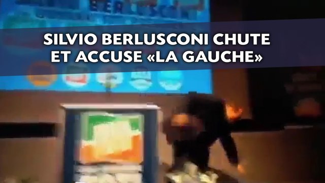 Silvio Berlusconi chute lors d'un meeting et accuse «la gauche»