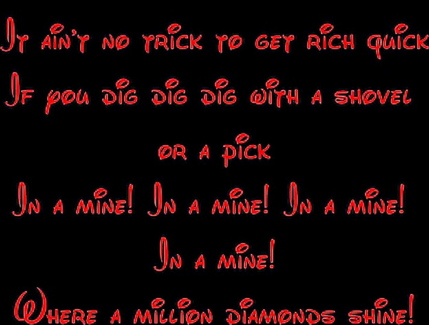 Heigh Ho Snow White Lyrics Hd Video Dailymotion