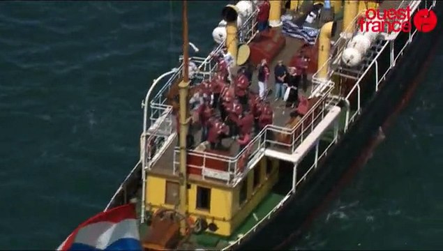 Petite parade de la Semaine du Golfe 2013 vue du ciel