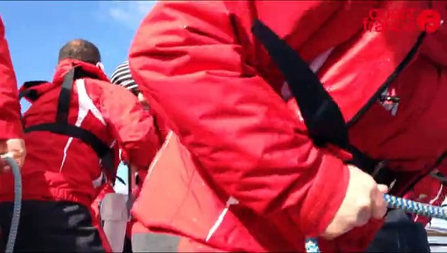 A bord de France, voilier star de la Semaine du Golfe 2013