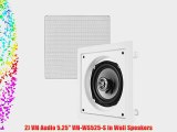 2 VM AUDIO Shaker 5.25 100 Watt 2 Way In-Wall Surround Sound Home Speakers Pair