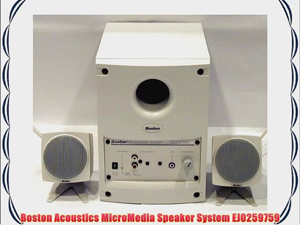 Boston Acoustics MicroMedia Speaker System EJ0259759