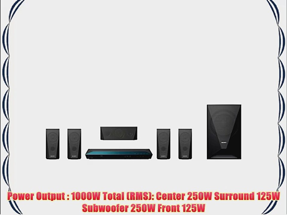 Sony BDV-E3100 5.1 Channel 3D Blu-ray Disc Home Theater System with Built-In Wi-Fi