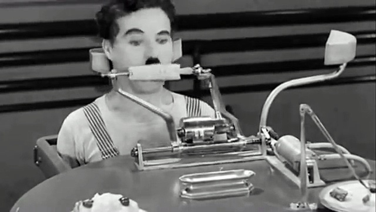 Modern Times - Charlie Chaplin Eating Machine