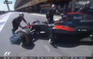 F1 2015 Spanish Race Fernando Alonso Crash at Pit Stop