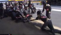 F1 2015 Spanish GP Grosjean sends jackman flying