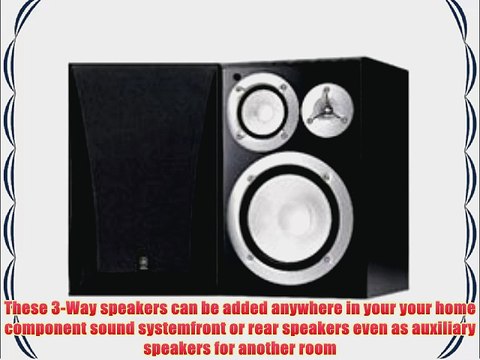Yamaha NS-6490 3-Way Bookshelf Speakers Black Finish ( Pair )