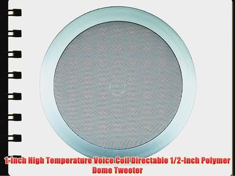 Pyle PDIC61RDSL In-Wall / In-Ceiling Dual 6.5-Inch Speaker System 2-Way Flush Mount Silver