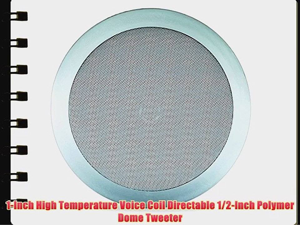 Pyle PDIC61RDSL In-Wall / In-Ceiling Dual 6.5-Inch Speaker System 2-Way Flush Mount Silver