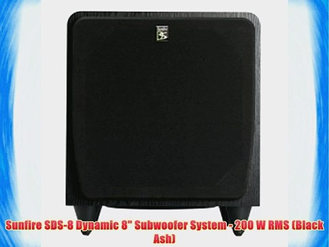 Sunfire SDS-8 Dynamic 8 Subwoofer System - 200 W RMS (Black Ash)