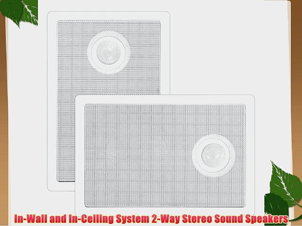 Pyle PDIW62 In-Wall and In-Ceiling Dual 6.5-Inch Speaker System Directional Tweeter 2-Way Flush