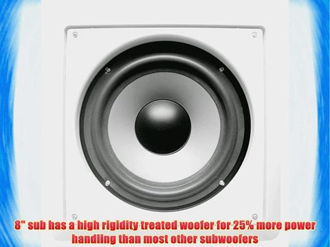 Acoustic Audio CS-IW8SUB In-Wall/Ceiling 250 Watt 8-Inch Home Theater Passive Subwoofer White