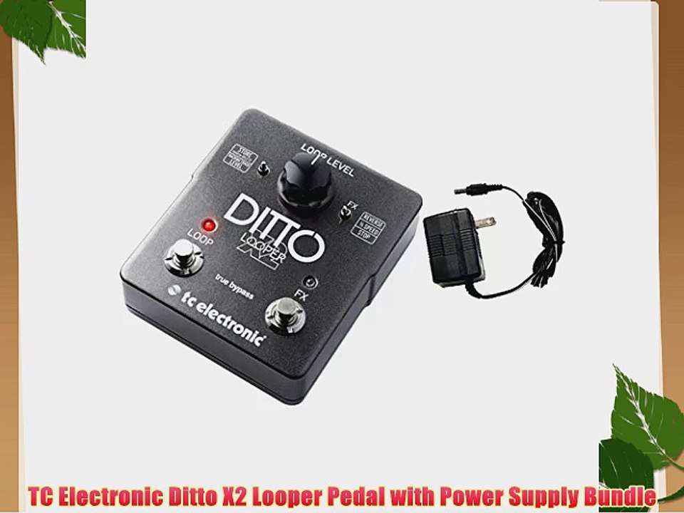 TC Electronic Ditto X2 Looper Pedal with Power Supply Bundle