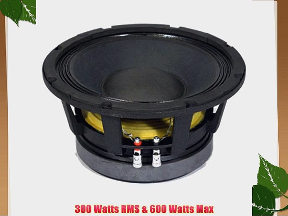 Podium Pro PP103 600 Watt 10-Inch Low Frequency Pro Audio DJ PA Karaoke Band Replacement Subwoofer