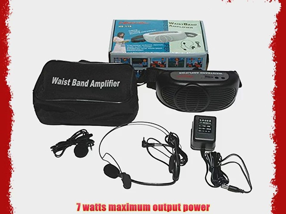 Hisonic HS116 7-watt Waistband Voice Amplifier Black