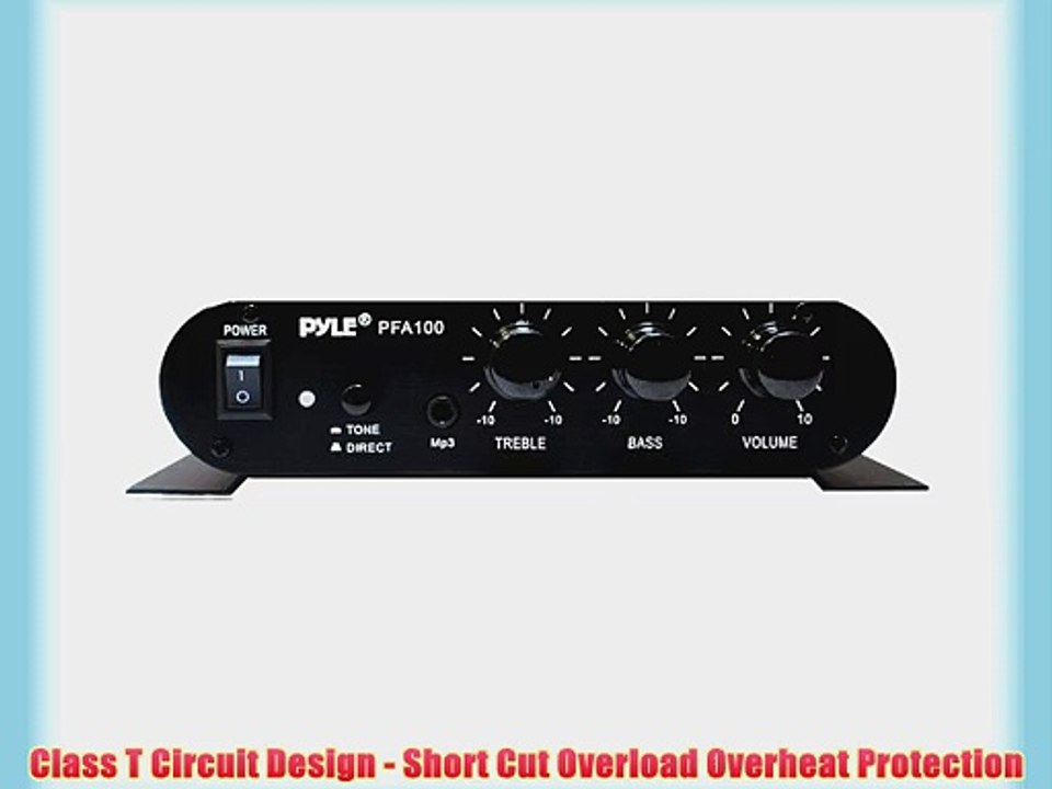 Pyle PFA100 30 Watt Class T Hi-Fi Stereo Amplifier with Ac Adapter