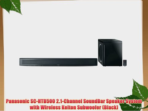 Panasonic SC-HTB500 2.1-Channel SoundBar Speaker System with Wireless Kelton Subwoofer (Black)