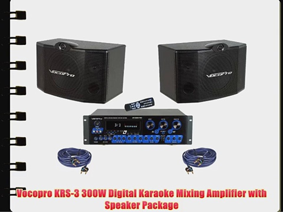 Vocopro KRS-3 300W Digital Karaoke Mixing Amplifier with Speaker Package
