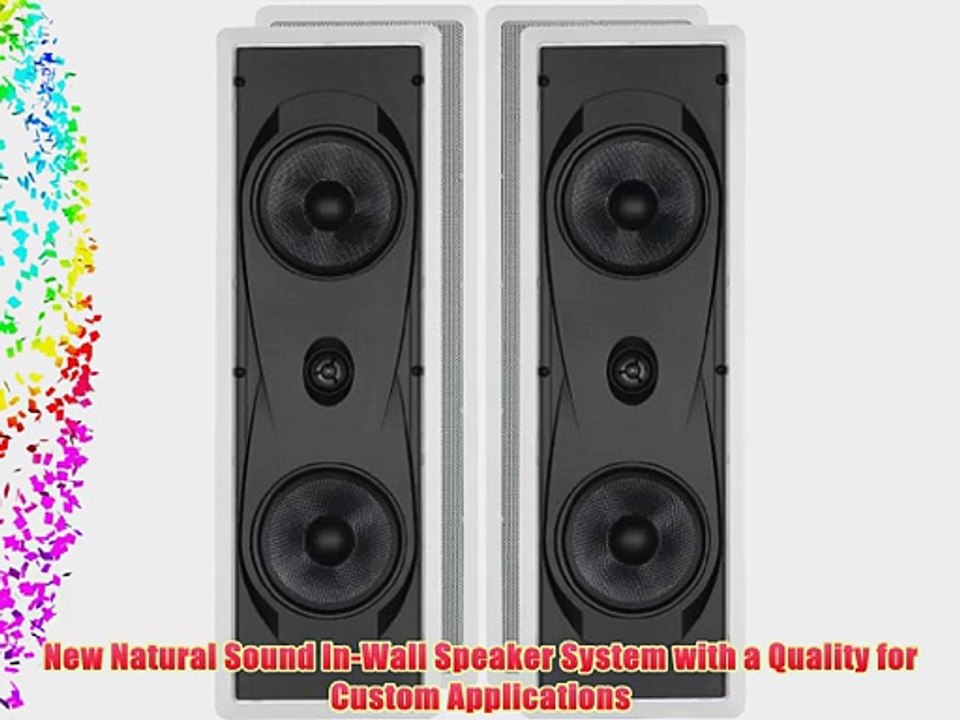 Yamaha Natural Sound Custom Easy-to-install In-Wall Flush Mount 2-Way 150 watts Speaker Set