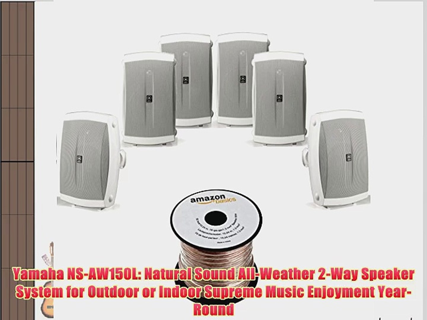 Yamaha Ns Aw150wh 2 Way Outdoor Speakers White 6 Speakers With