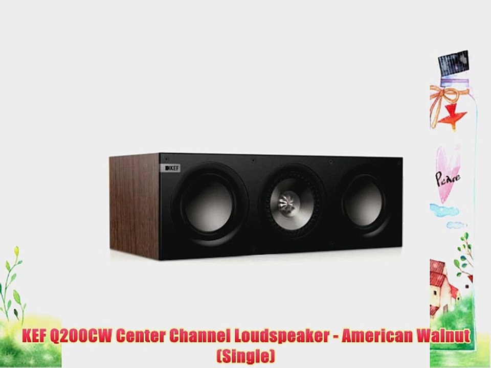 KEF Q200CW Center Channel Loudspeaker - American Walnut (Single)