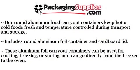 Round Aluminum Food Containers