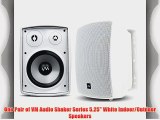 VM Audio SR-WOD5 White Pair Waterproof Indoor/Outdoor Patio Porch Speakers Set