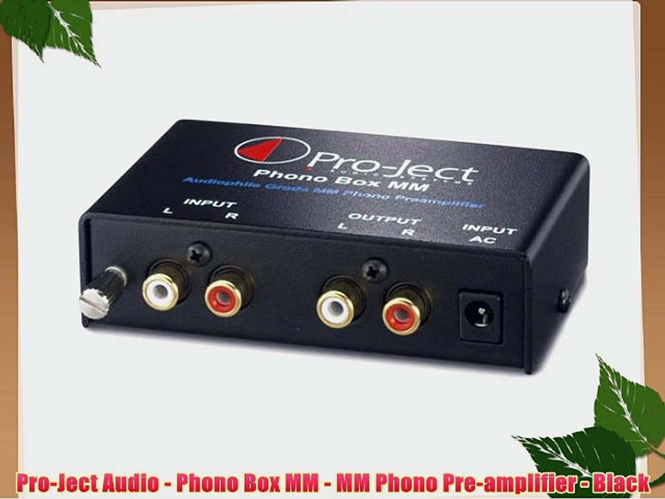 Pro-Ject Audio - Phono Box MM - MM Phono Pre-amplifier - Black