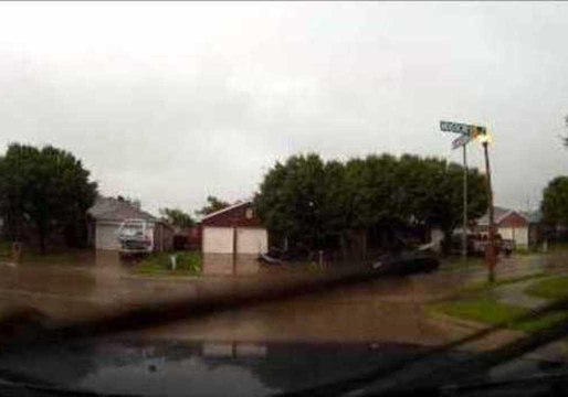 Damage and Floods Seen in Wake of Denton Tornado