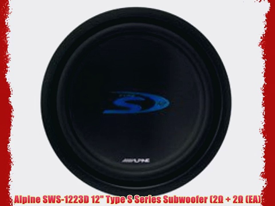 Alpine SWS-1223D 12 Type S Series Subwoofer (2?   2? (EA)
