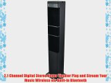 Pyle PHITB65BK Bluetooth Sound Tower Speaker System with USB Reader 3.5mm AUX RCA Inputs and
