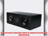 Micca MB42-C Center Channel Speaker with Dual 4-Inch Carbon Fiber Woofer and Silk Dome Tweeter