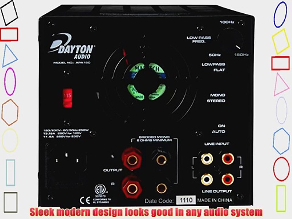 Dayton Audio APA150 150-Watts Power Amplifier (Black)