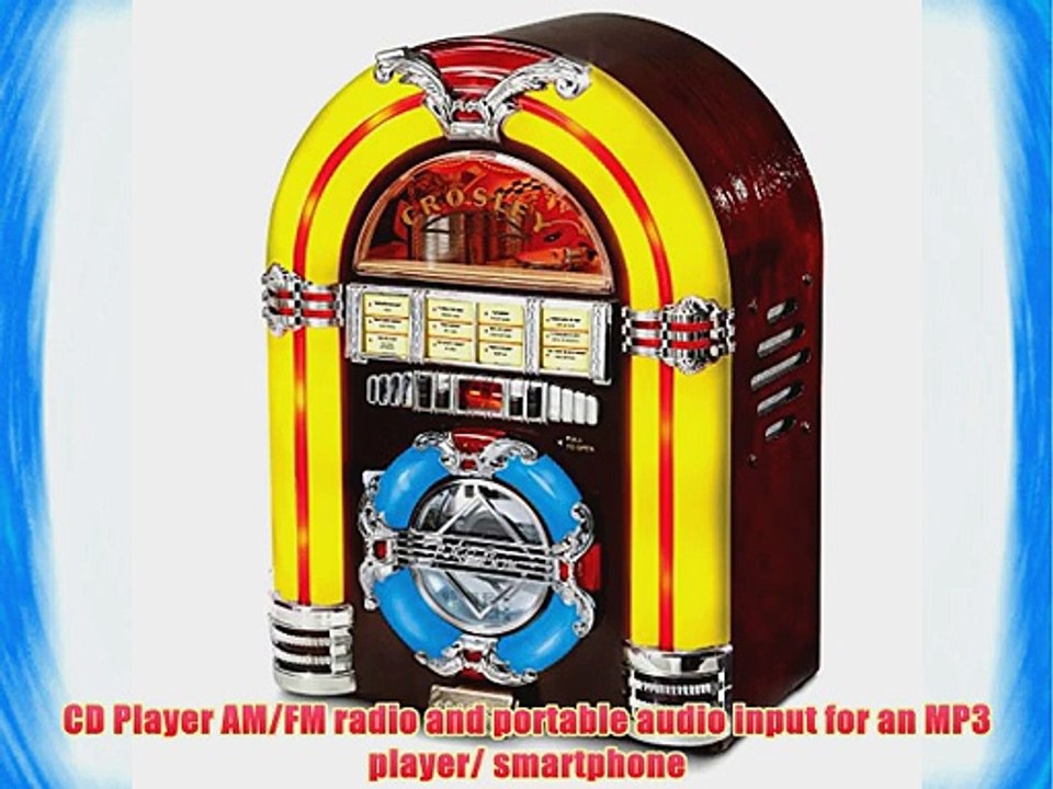 Crosley CR1101A-CH Jukebox with CD Player and LED Lighting (Cherry)
