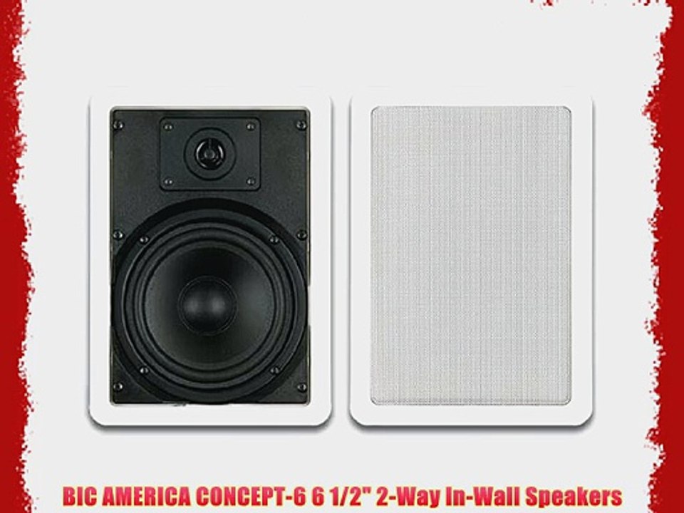 BIC AMERICA CONCEPT-6 6 1/2 2-Way In-Wall Speakers