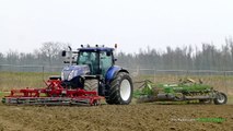 New Holland T7.270 Blue Power - seedbed preparation, Saatbeet Vorbereitung - Loonbedrijf Breure