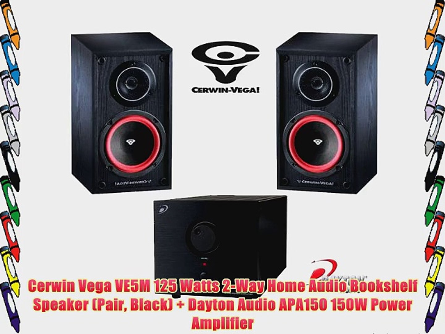 Cerwin Vega Ve5m 125 Watts 2 Way Home Audio Bookshelf Speaker