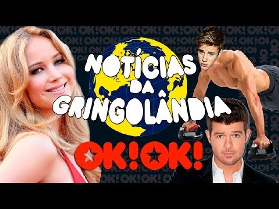Justin Bieber só na flexão, Jennifer Lawrence exausta e Robin Thicke quer matar a Miley!